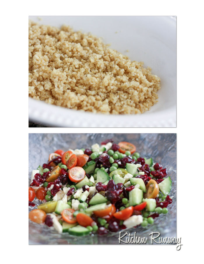 quinoa salad collage
