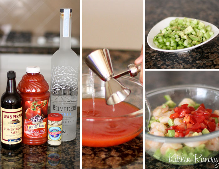 bloody mary shrimp cocktail step by step