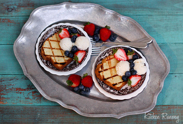 grilled pound cake with fresh summer berries